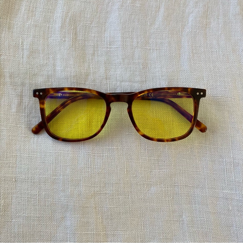 Tortoiseshell Blue Light Blocking Glasses with Yellow Lenses